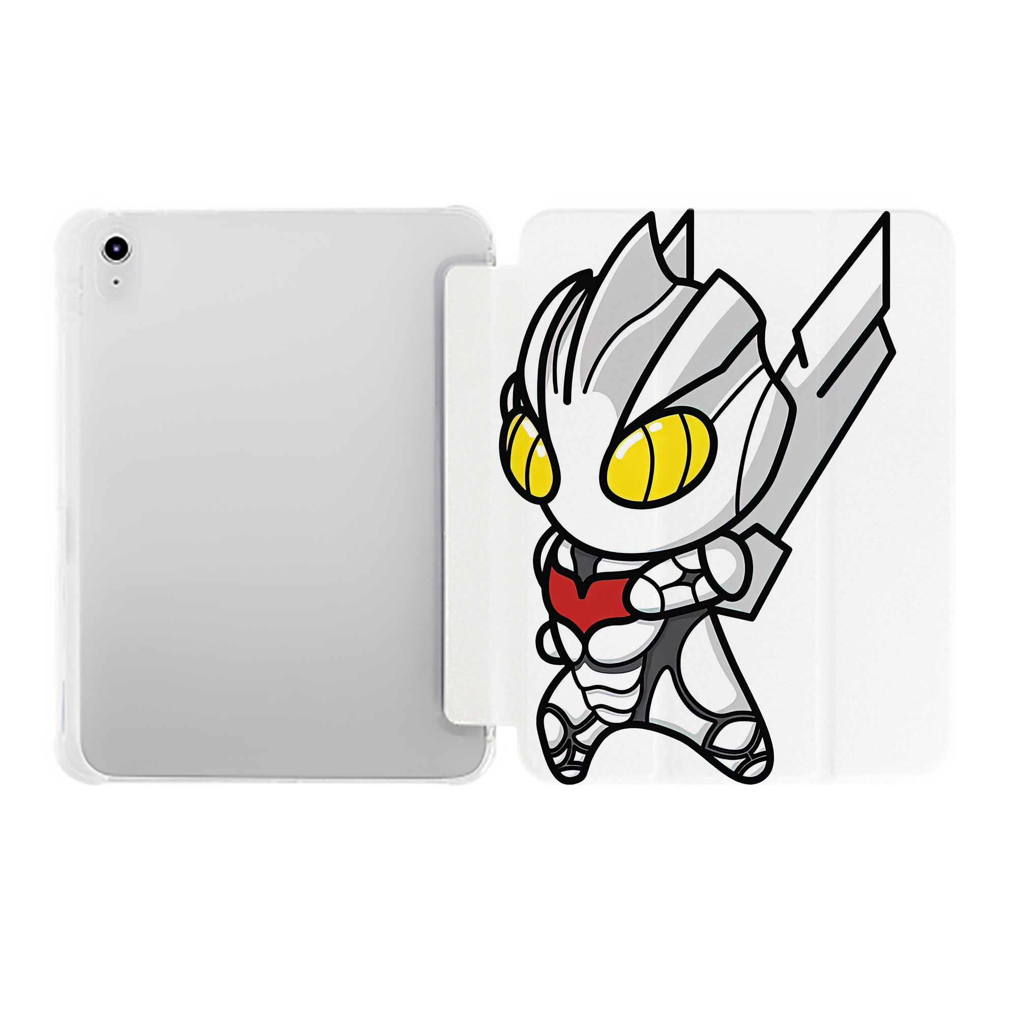 （画像用） ウルトラマン Ultraman IPad ケース ペン収納付き 三つ折りスタンド PUレザー×シリコン 対応機種9.5/10.5/10.9インチ